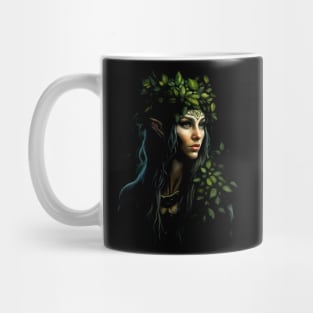 Wood Elf Forest Woman Fantasy Art Mug